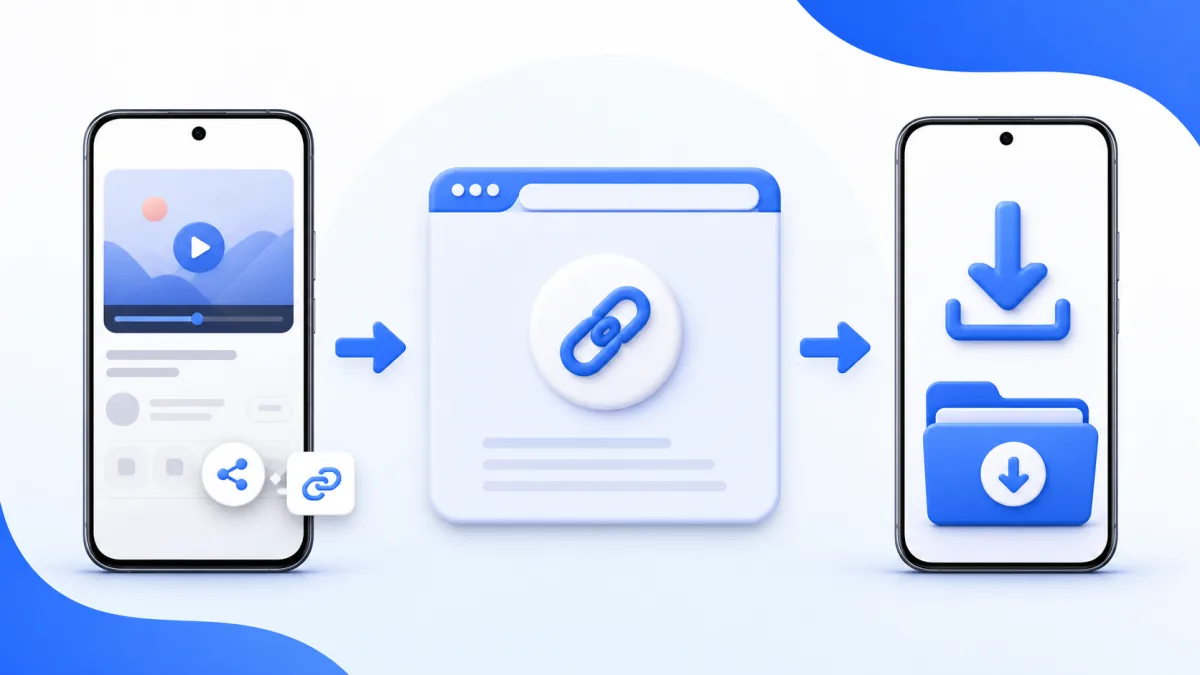 Minh họa sao ch&eacute;p link v&agrave; tải video YouTube tr&ecirc;n Android bằng Chrome