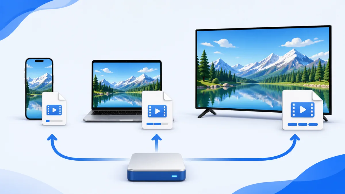 Minh họa chọn chất lượng video YouTube theo điện thoại laptop v&agrave; TV