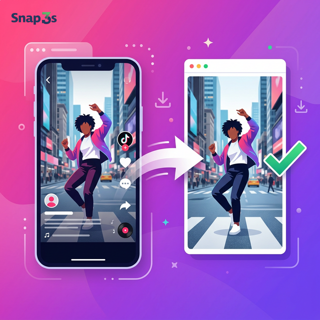 Download TikTok videos without watermark — Snap3S free TikTok downloader