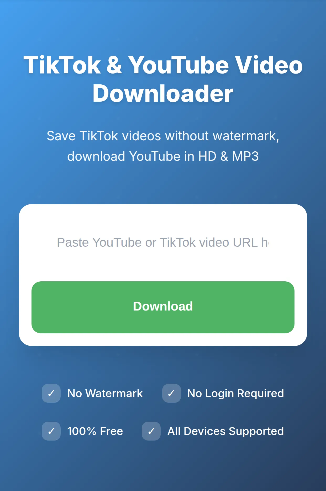 Pasting a TikTok link into Snap3S in Safari on iPhone